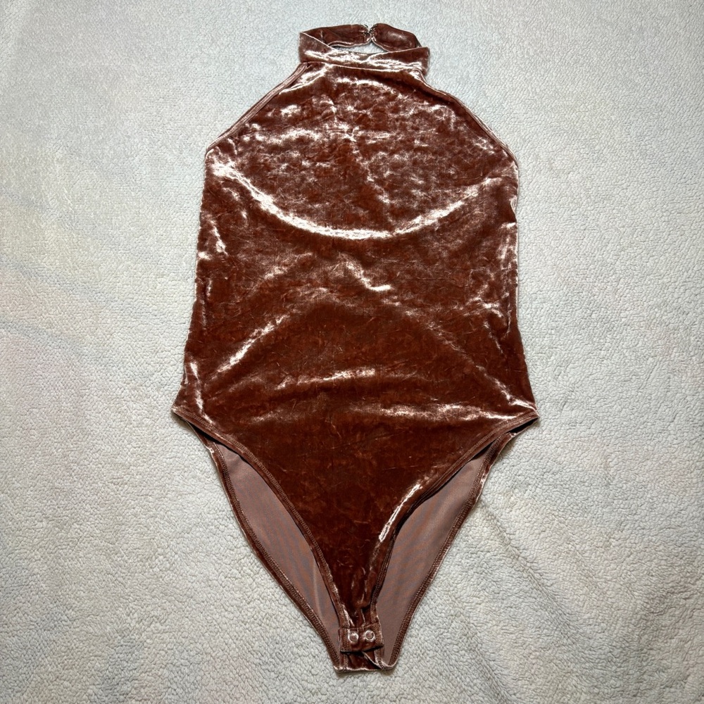 Forever 21 Velvet Bodysuit - Size Large